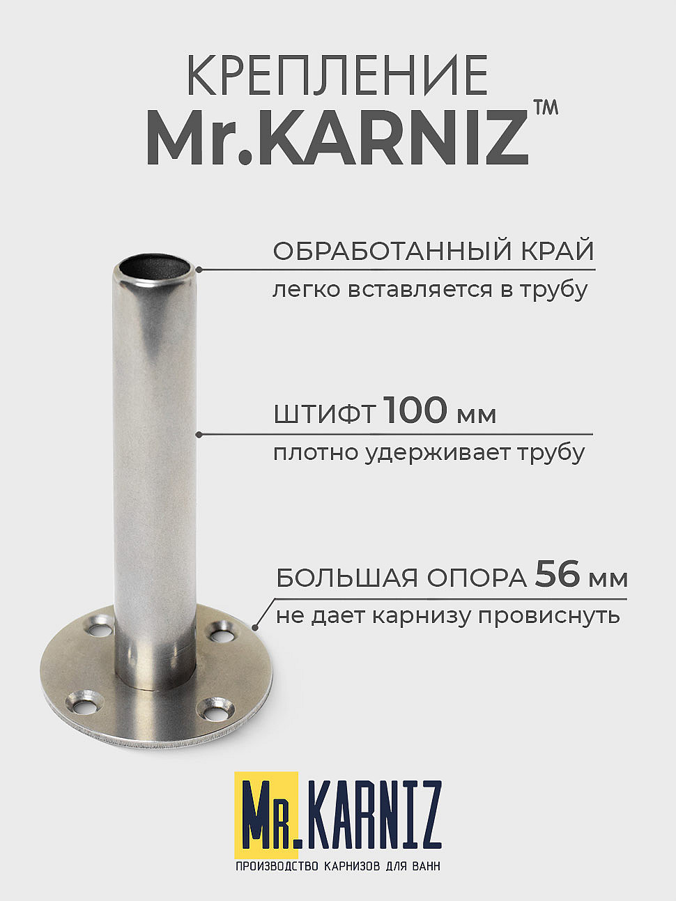 Карниз для ванны Aima Design Grand Luxe 155х155 Усиленный 25 мм MrKARNIZ фото 3