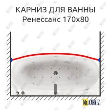 Карниз для ванны Aquatika Ренессанс Передний борт 170х80 Усиленный 20 мм MrKARNIZ